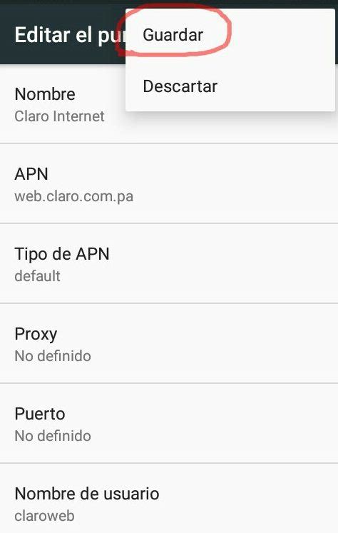 Cómo configurar el APN de WOM BAM en tu dispositivo