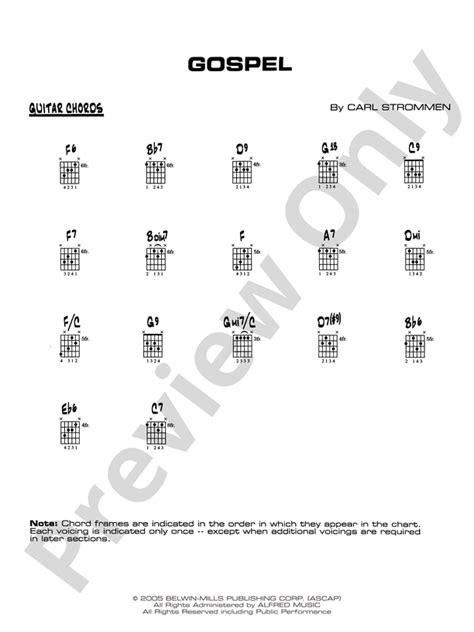 Gospel Chord Progressions Guitar