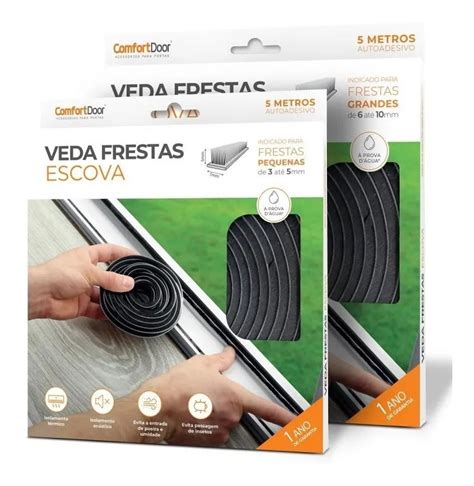 Veda Frestas Escova X Mm Comfort Door Metros Cinza Madeiramadeira