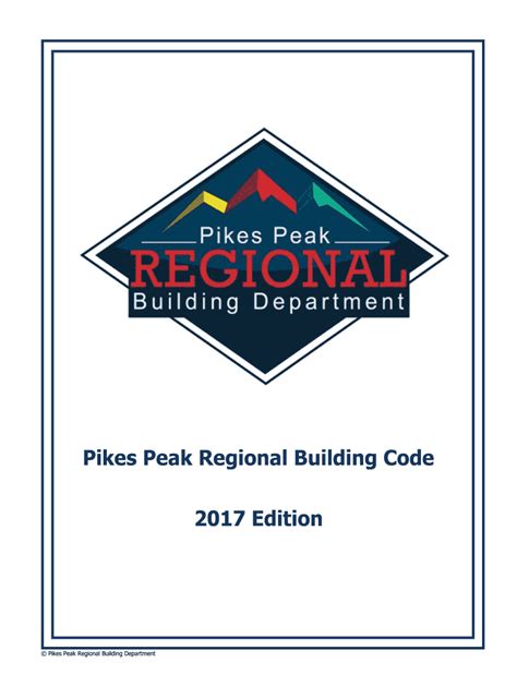 Fillable Online Code Changes Pikes Peak Regional Building Department