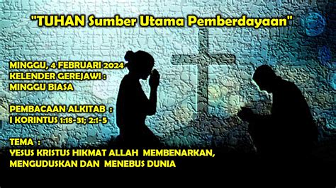 Tuhan Sumber Utama Pemberdayaan Minggu Februari Pembacaan