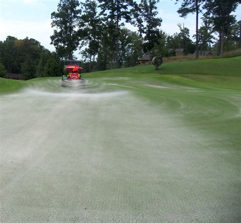 The Creek Club Golf Course Maintenance Greens Aerification Sept 4 2013