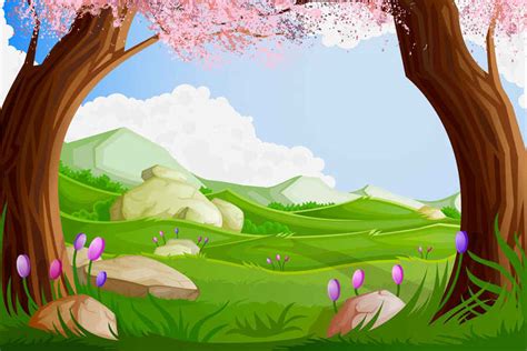 11 Cartoon Landscape Vector Images - Cute Cartoon Landscape Vector ...