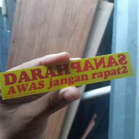 Darah Panas Awas Jangan Rapat Sticker Motor Kereta Laptop Pelbagai