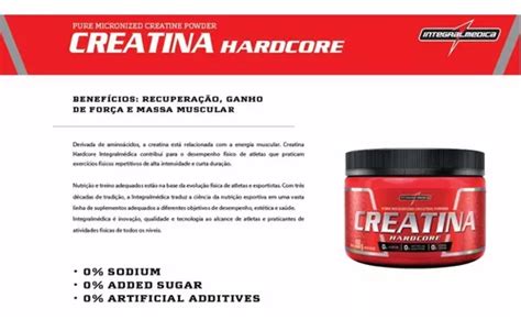 Creatina Hardcore Pure 150g Integralmédica Original à venda em