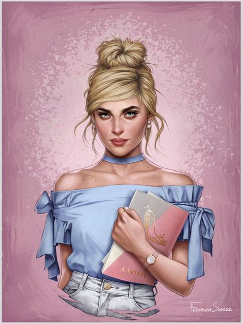 Illustrations Of Modern Disney Princesses Living Contemporary Life