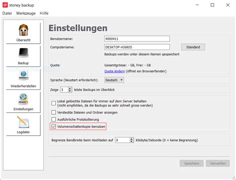 Kann Datei System Schnappschuss Nicht Erstellen