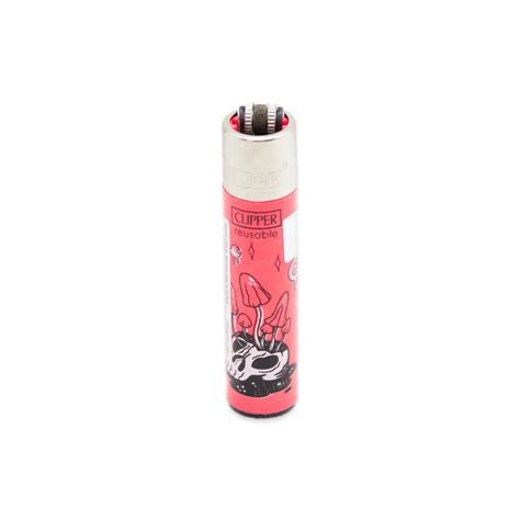 Isqueiro Clipper Grande Melting Psycho Cogumelo Rosa Z Fuma A