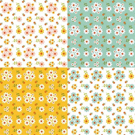 Seamless Dairy Pattern Set 1219703 Vector Art At Vecteezy