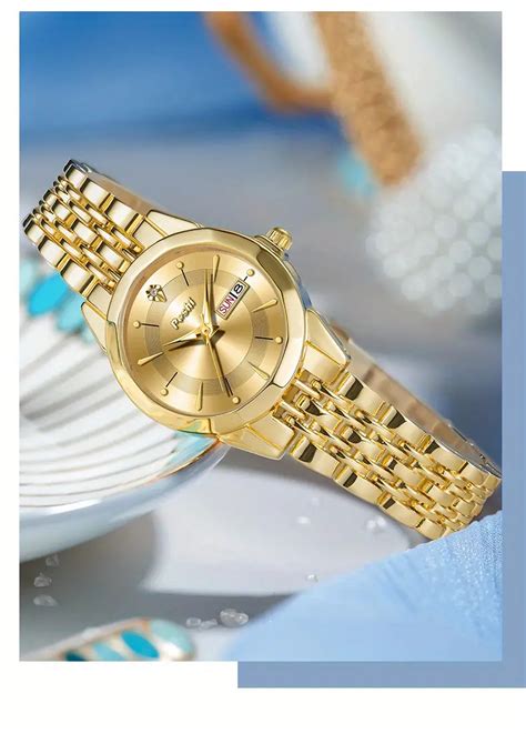 Womens Watch Luxury Rhinestone Round Pointer Quartz Watch Temu