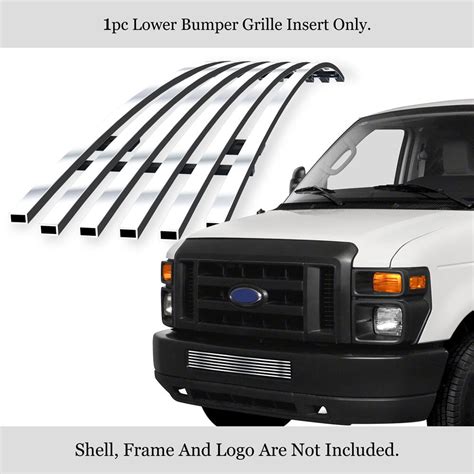 Aps Premium Stainless Steel Polished Chrome 8x6 Horizontal Billet Grille Insert Compatible With