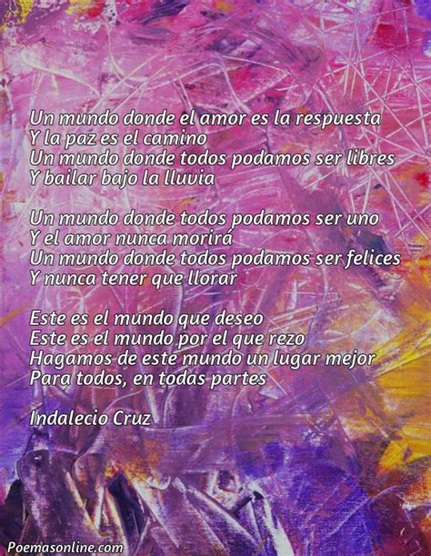 Poemas Para Un Mundo Mejor Poemas Online