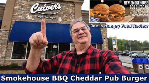 Culver S New Smokehouse BBQ Cheddar Pub Burger Review Double Joe Is