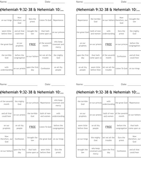 Nehemiah Puzzles - WordMint