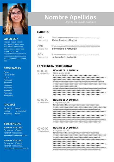 Curriculum Vitae Para Descargar Gratis Y Editar En Word Artofit