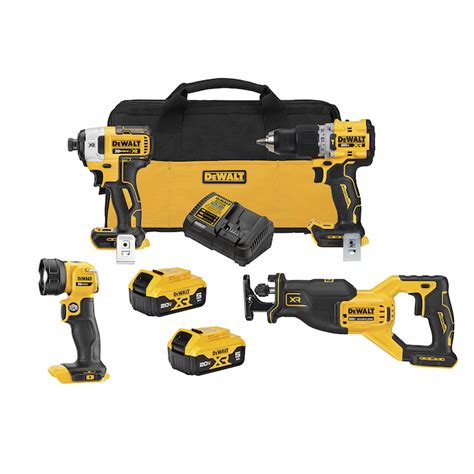 Dewalt 20v Max Xr Brushless Cordless 4 Tool Combo Kit With 50ah Batteries Dck449p2 Rona