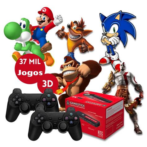 Game Stick D Retro X Mil Jogs Controles Sem Fio K D Lojas