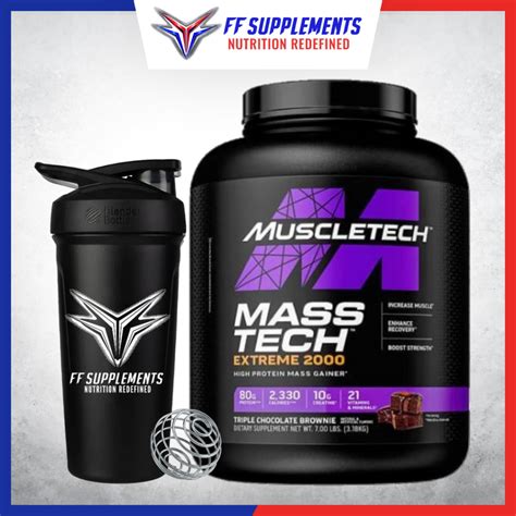 Muscletech Mass Tech Masstech Extreme Lbs Lbs With Ff Shaker