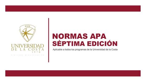 Normas Apa 2023 Sétima Edición Universidad De La Costa Pptx