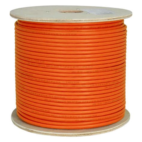 Cat6, 550 MHz, Shielded, 23AWG, Solid Bare Copper, 1000ft, Orange, Bul ...