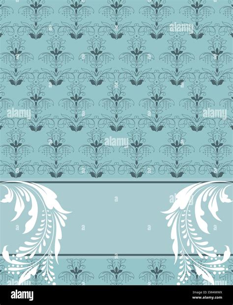 Blue Floral Card Stock Vector Image And Art Alamy