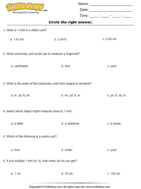 Metric Length Conversion Worksheet