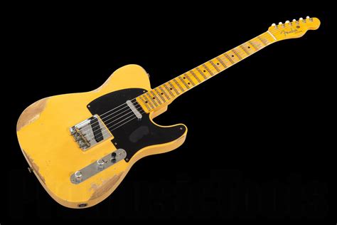 Fender Custom Shop 52 Telecaster Heavy Relic Maple Neck Aged Nocaster Blonde Promusictools