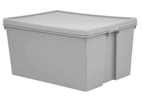 Wham Heavy Duty Upcycled Soft Grey 150l Xxl Plastic Storage Box And Lid Diy At Bandq