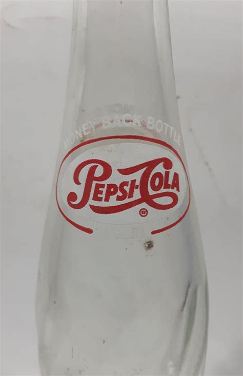 Vintage Pepsi Cola 10 Fl Oz Money Back Bottle 10 Tall Glass Soda Pop Treasure Valley Antiques