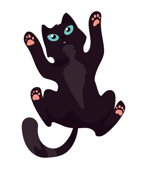 Playing Black Cat Mascot 14015200 Vector Art At Vecteezy