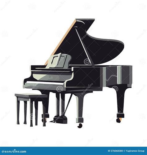 Piano In Silhouette Vector Illustration Cartoondealer