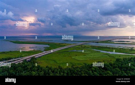 Mobile Bay Bridge Stock Photo Alamy