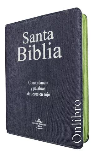 Biblia Letra Gigante Con Funda Jeans Reina Valera 1960