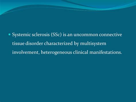 PPT Systemic Sclerosis Scleroderma PowerPoint Presentation Free