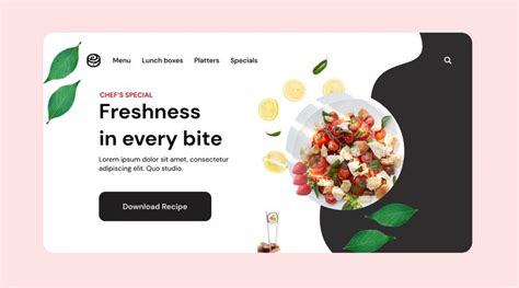 Food Website Template Design Figma