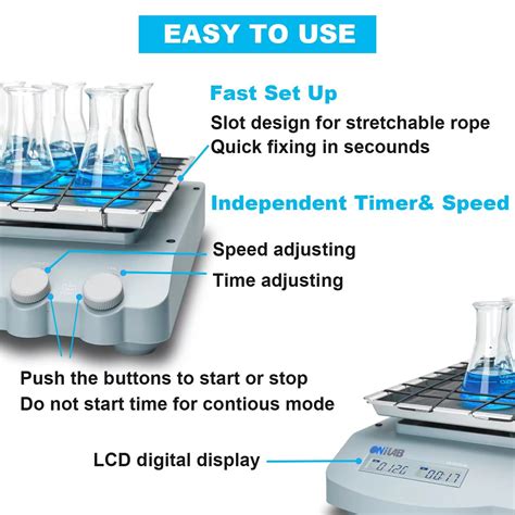 ONiLAB Agitador Orbital Digital De Velocidad Ajustable De 70 400 RPM