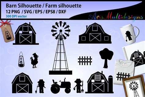 Barn Vector Silhouette at Vectorified.com | Collection of Barn Vector ...