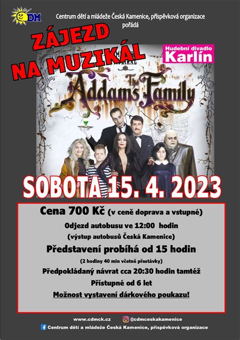 Zájezd na muzikál The Addams Family Česká Kamenice