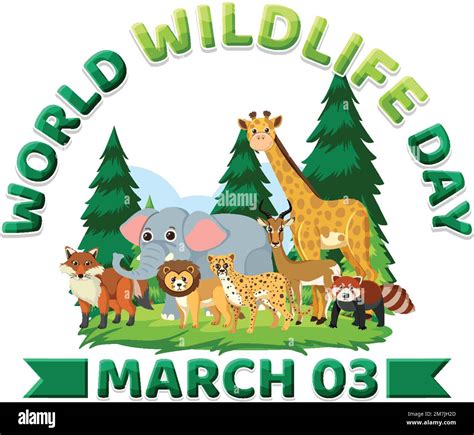 World Wildlife Day Logo Illustration Stock Vector Image And Art Alamy