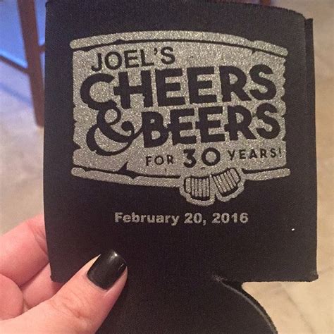 Cheers And Beers For 30 Years Black And White Custom Koozies For