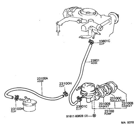 Fuel Pump Pipe Toyota Corolla Ke Ae Te Ce Europe