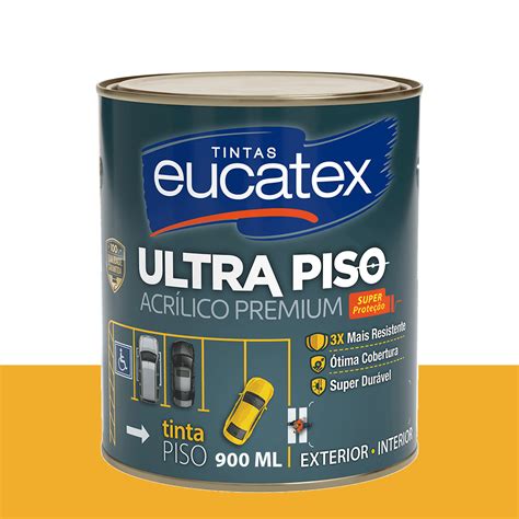 Tinta Acrílica Para Piso Eucatex Amarelo Demarcação 900 ml Loja