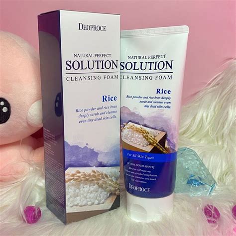 Deoproce Natural Perfect Solution Cleansing Foam Rice 170g Shopee