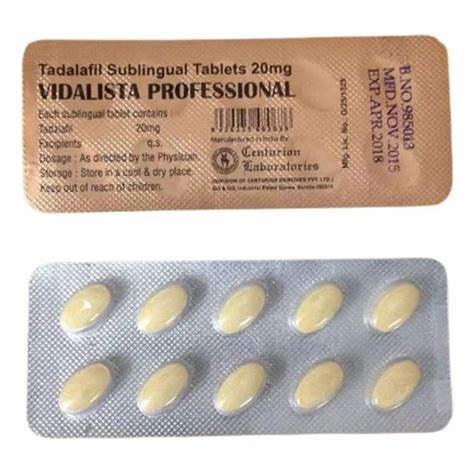 Vidalista Professional Tadalafil Tablet At Rs 120 Strip Indore