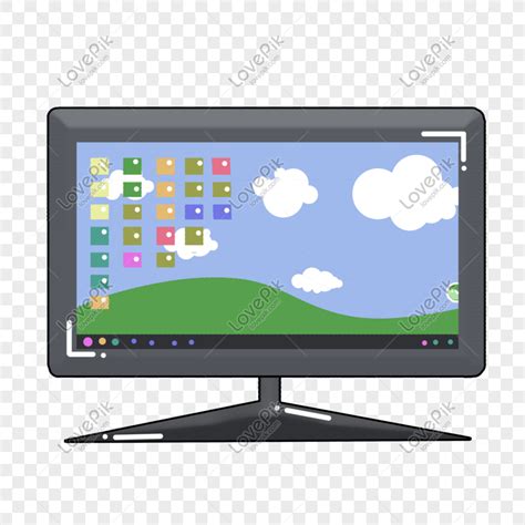 Gambar Monitor Komputer Pola Bahan Dekoratif Png Unduh Gratis Lovepik