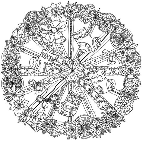 Zentangle Christmas Wreath Stock Illustrations 475 Zentangle