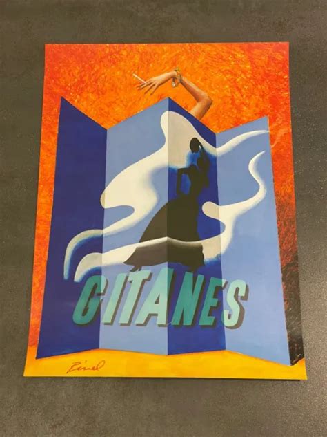 GRANDE AFFICHE PUBLICITAIRE Ancienne Gitanes Cigarettes Pinel EUR 30 00