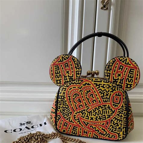 Disney Mickey Mouse X Keith Haring Kisslock Bag Gem