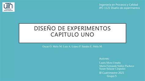 Diseño De Experimentos Ppt