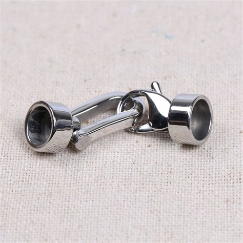 Reidgaller 2pcs Stainless Steel End Caps Clasps Fit 8mm Leather Cord